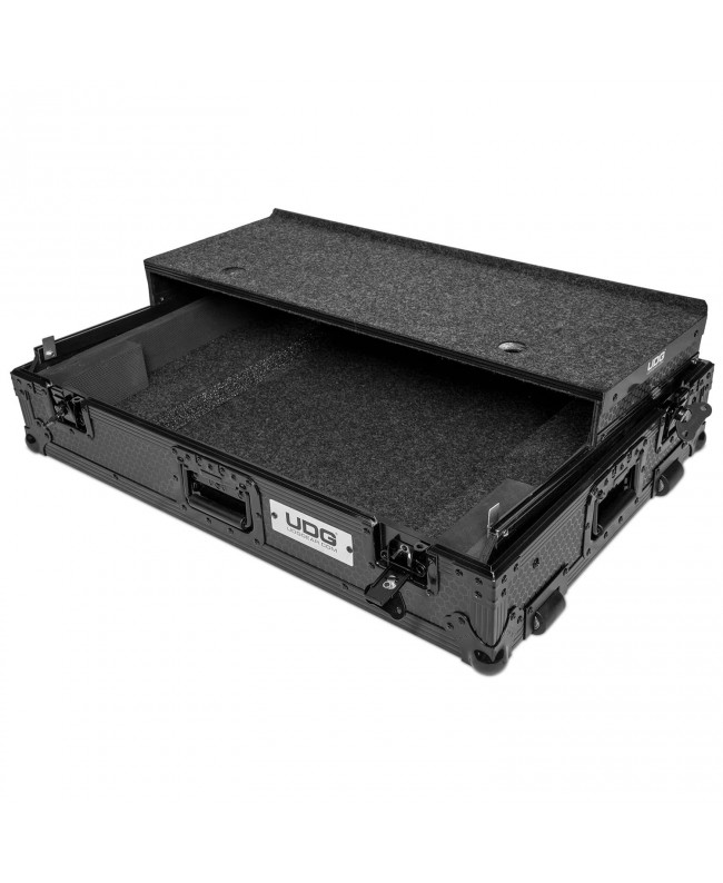 UDG U91075BL Ultimate Flight Case Pioneer DJ XDJ-RX3 Black Plus (Laptop Shelf + Wheels) Flight Cases