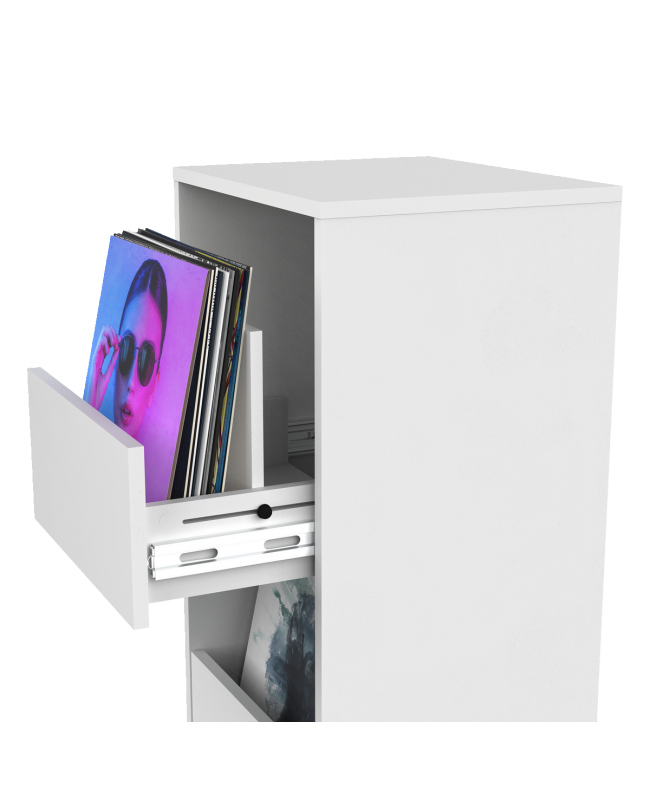 GLORIOUS Vinyl Vault White HI-FI Furniture