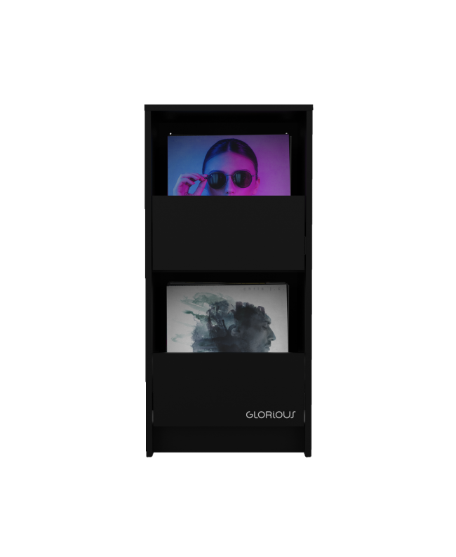 GLORIOUS Vinyl Vault Black HI-FI Furniture