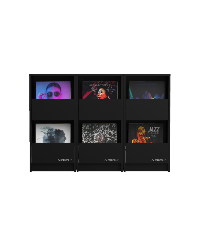 GLORIOUS Vinyl Vault Black HI-FI Furniture