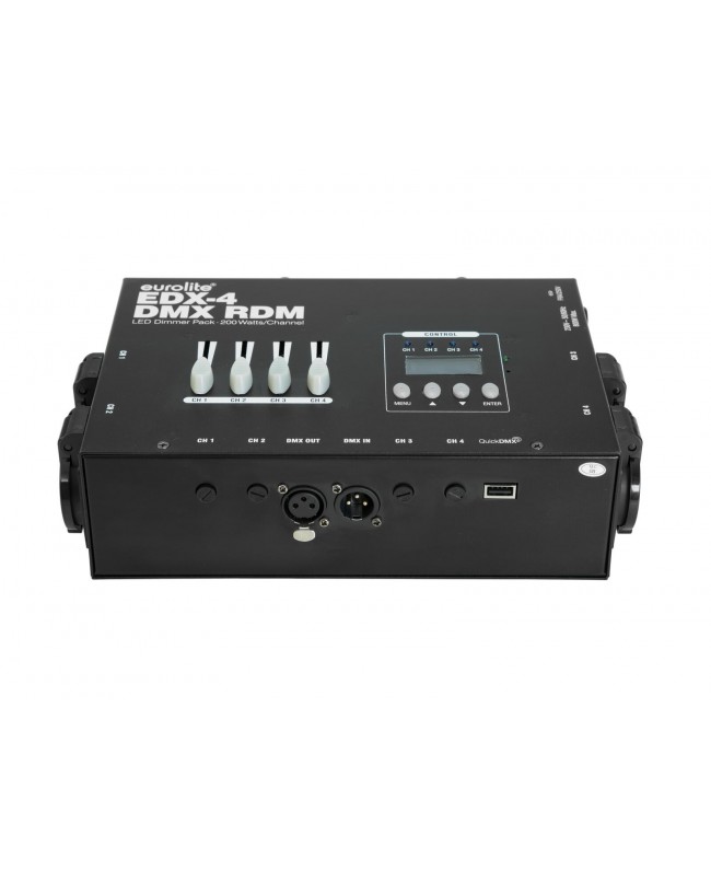 EUROLITE EDX-4 DMX RDM LED Dimmer Pack Dimmer & Switch Packs