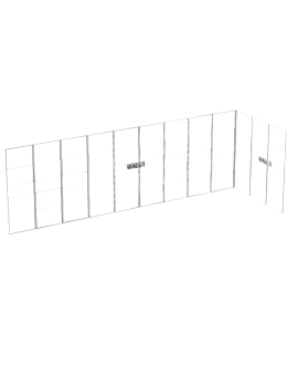 Wentex SET Rahmen - L-Shape SET inklusive Stütze 904,5cm Bühnenzubehör
