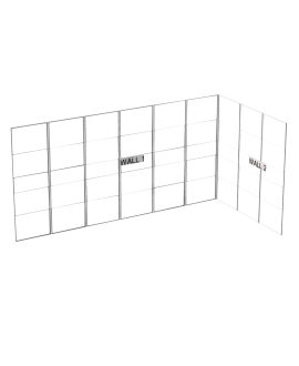 Wentex SET Rahmen - L-Shape SET inklusive Stütze 604,5cm Bühnenzubehör