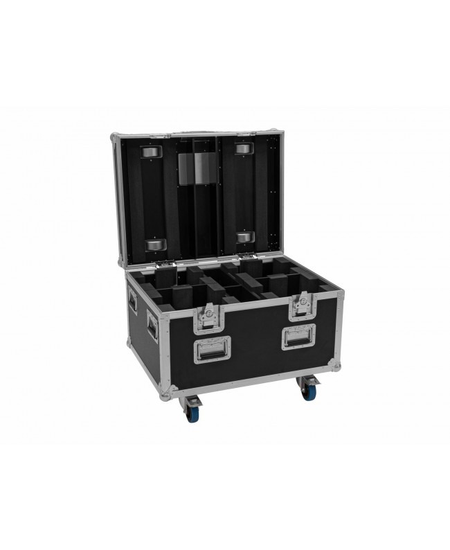 EUROLITE Set 4x LED TMH-X4 Moving-Head Wash Zoom + EU Case mit Rollen Movinglights Wash