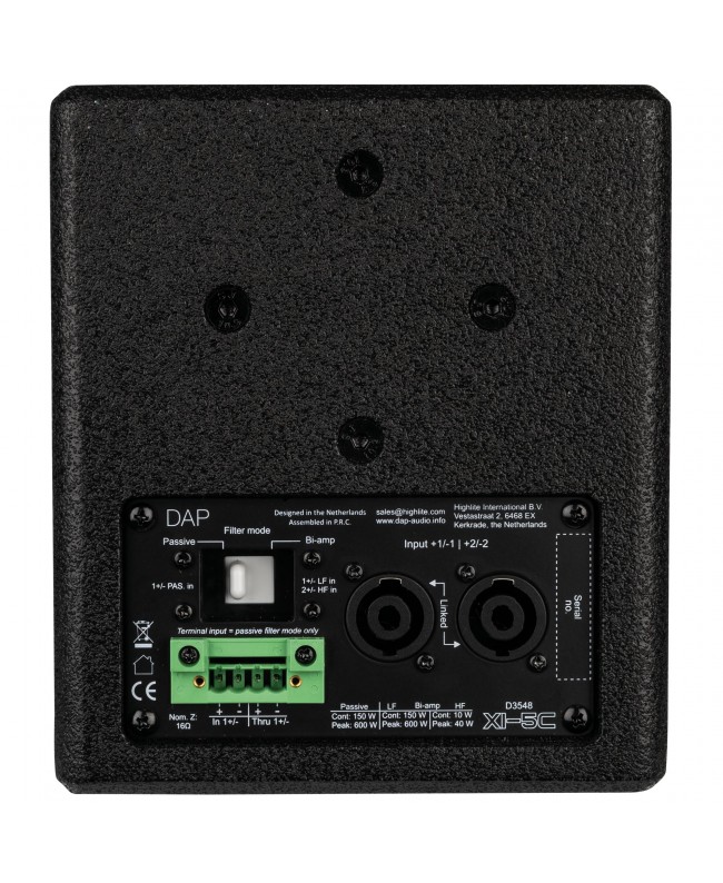 DAP Xi-5C Black Wall Mount Speakers