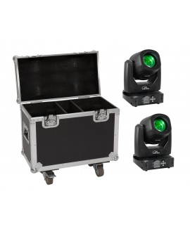 EUROLITE Set 2x LED TMH-B90 + Case mit Rollen Movinglights Beam