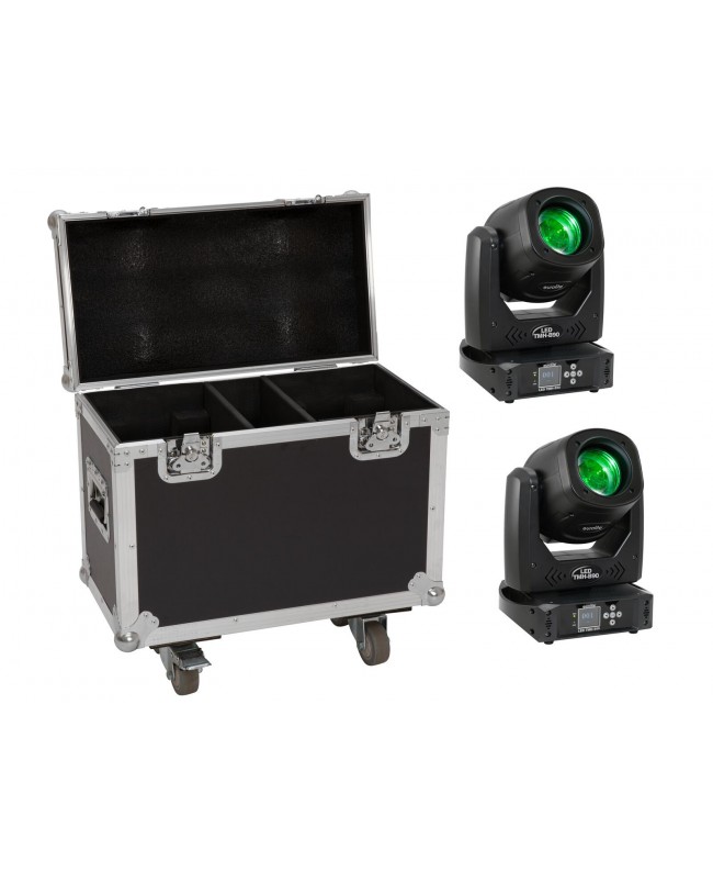 EUROLITE Set 2x LED TMH-B90 + Case mit Rollen Movinglights Beam
