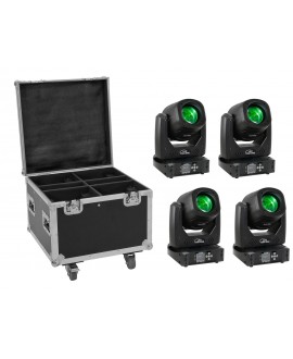 EUROLITE Set 4x LED TMH-B90 + Case with wheels Movinglights Beam