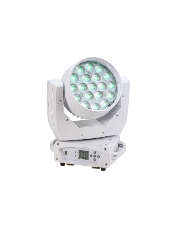 EUROLITE Set 2x LED TMH-X4 Moving Head Wash Zoom wh + EU Case with wheels Movinglights Wash