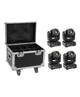 EUROLITE Set 4x LED TMH-S60 Testa mobile-Spot + Custodia Teste mobili Spot