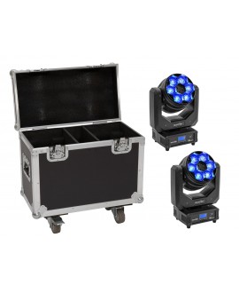 EUROLITE Set 2x LED TMH-H240 Beam/Wash/Flower Effect + Case Movinglights Wash