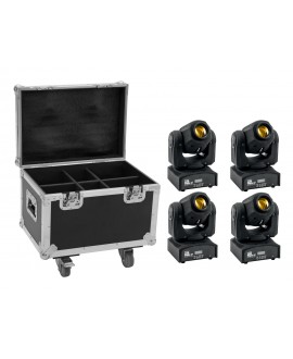 EUROLITE Set 4x LED TMH-17 Spot + Case mit Rollen Movinglights Spot