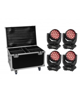EUROLITE Set 4x LED TMH-X4 + Case with wheels Movinglights Wash