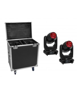 EUROLITE Set 2x LED TMH-S400 CMY + Valigetta con ruote Teste mobili Spot