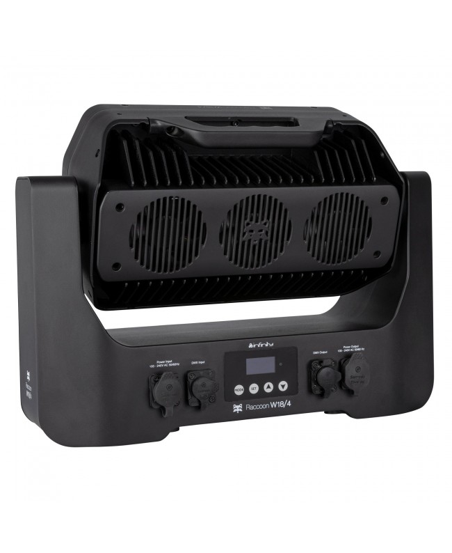 Infinity Raccoon W18/4 Junior Professional wash with motorised tilt Strobes