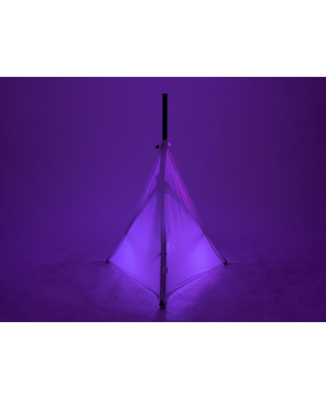 EUROLITE Set Spiegelkugel 30cm mit Stativ und Segel weiß Spiegelkugeln