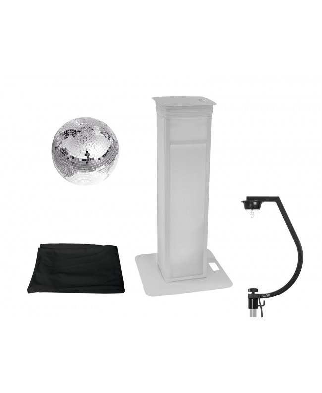 EUROLITE Set Mirror ball 30cm with stage stand variable + Cover black Mirror Balls