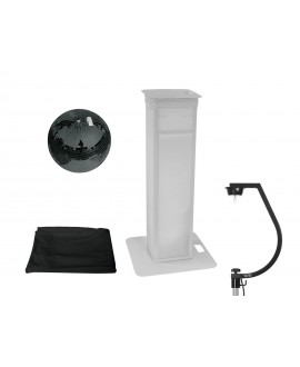 EUROLITE Set Palla a specchio 30cm nero con supporto da palco variabile + Copertura nera Sfere Specchiate