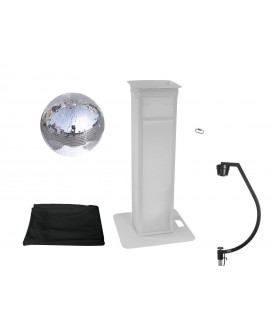 EUROLITE Set Palla a specchio 50cm con supporto da palco variabile + Copertura nero Sfere Specchiate