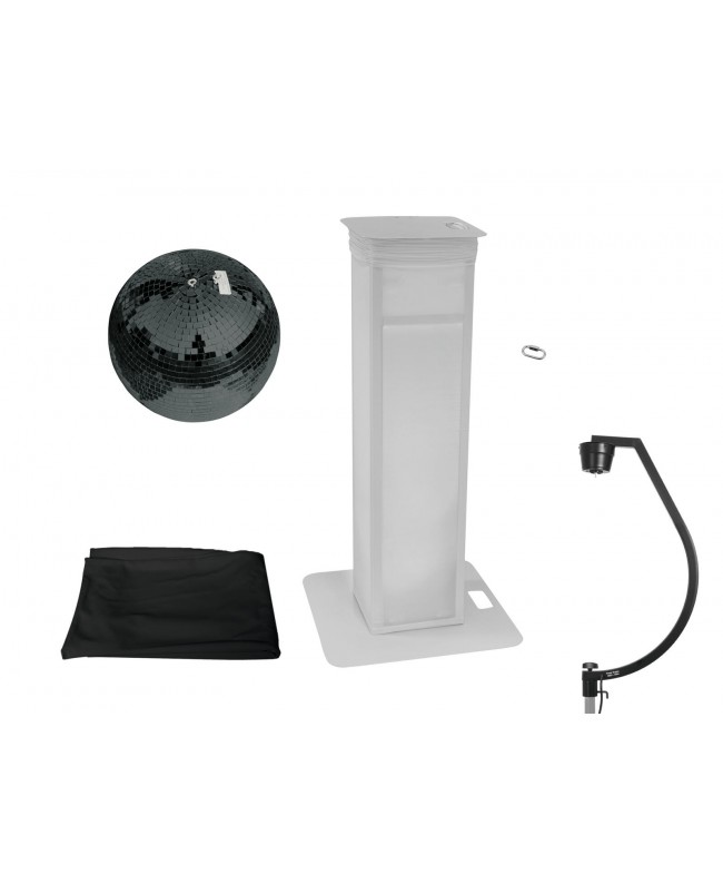 EUROLITE Set Mirror ball 50cm black with Stage Stand variable + Cover black Mirror Balls