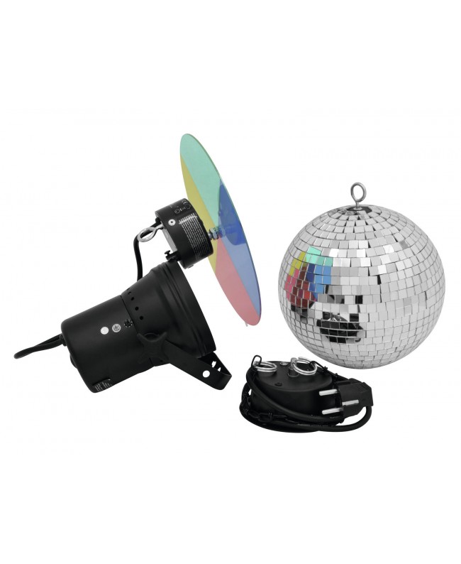 EUROLITE Spiegelkugelset 20cm mit Pinspot Spiegelkugeln