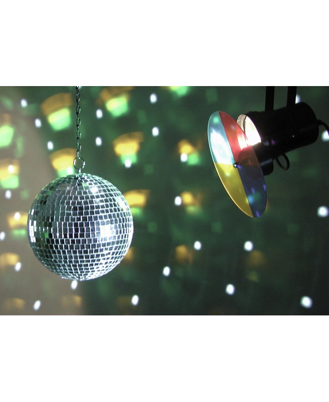 EUROLITE Set di sfere a specchio da 20 cm con pinspot Sfere Specchiate