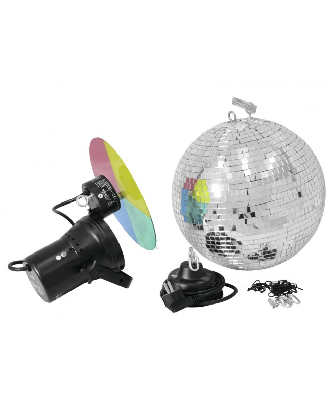 EUROLITE Spiegelkugelset 30cm mit Pinspot Spiegelkugeln