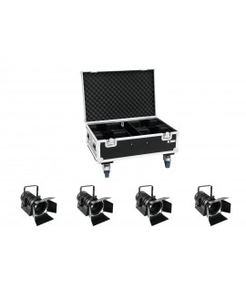 EUROLITE Set 4x LED THA-40PC sw + Case Fresnel