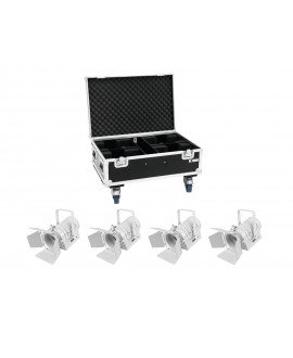 EUROLITE Set 4x LED THA-40PC + custodia Fari Fresnel