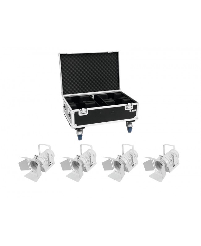 EUROLITE Set 4x LED THA-40PC ws + Case Fresnel