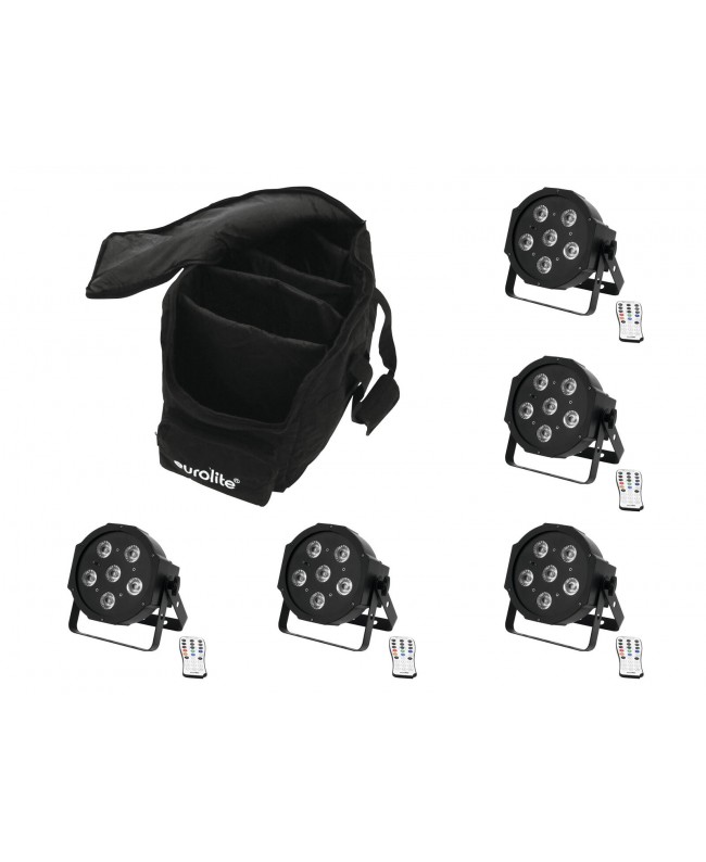 EUROLITE Set 5x LED SLS-603 + Soft Bag LED PAR
