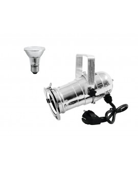 EUROLITE Set PAR-20 Spot sil + PAR-20 230V SMD 6W E-27 LED 3000K Parcans