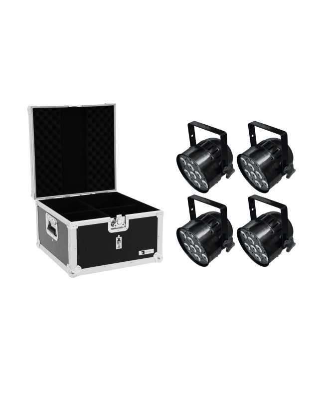 EUROLITE Set 4x LED PAR-56 HCL Short sw + EPS Case LED PAR