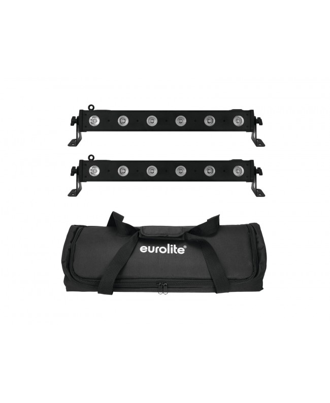EUROLITE Set 2x LED BAR-6 QCL RGBW + Borsa morbida Barre LED