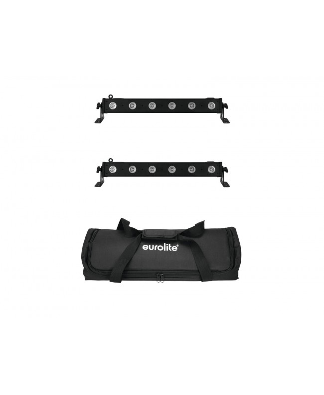 EUROLITE Set 2x LED BAR-6 QCL RGBA + Soft Bag LED BAR