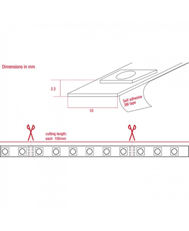 Artecta Havana Ribbon - RGB - IP20 White LED Strips