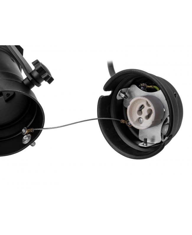 EUROLITE Set PAR-16 Spot GU-10 schwarz + GU-10 230V LED SMD 7W 6400K Parcans