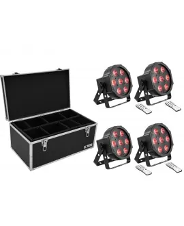 EUROLITE Set 4x LED SLS-7 HCL Floor + Custodia TDV-1 PAR LED