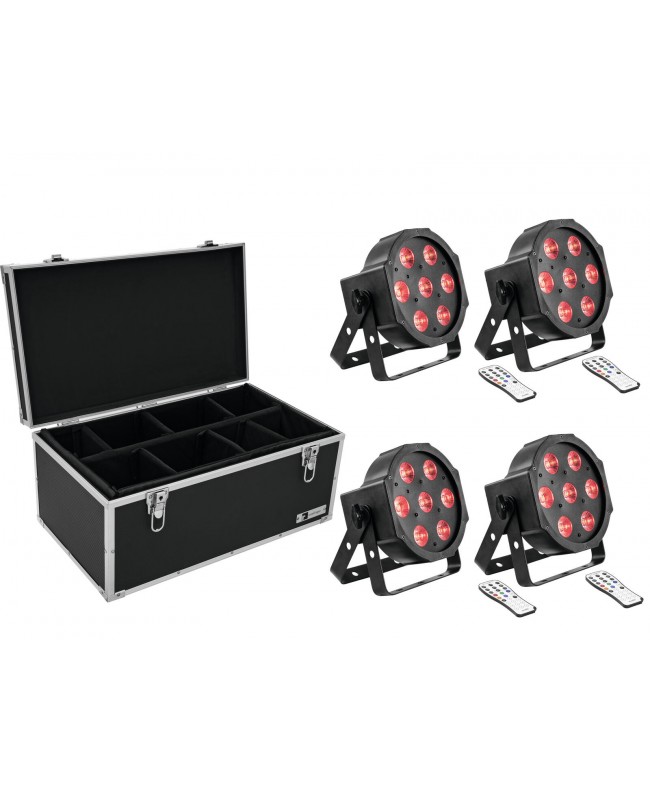 EUROLITE Set 4x LED SLS-7 HCL Floor + Custodia TDV-1 PAR LED