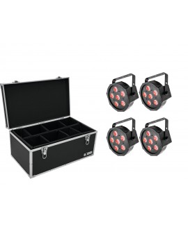 EUROLITE Set 4x LED SLS-6 TCL Spot + Custodia TDV-1 PAR LED