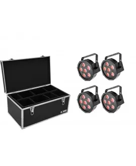 EUROLITE Set 4x LED SLS-6 TCL Spot + Custodia TDV-1 PAR LED