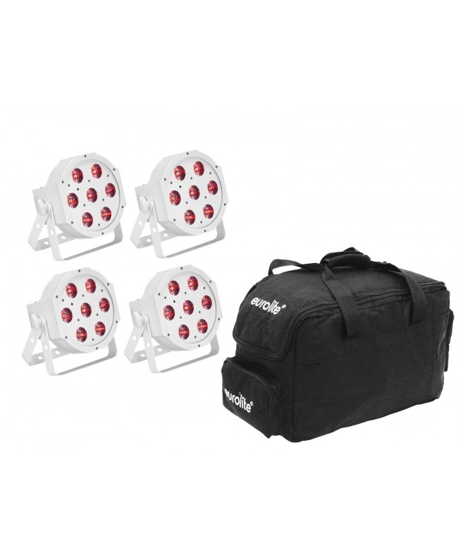 EUROLITE Set 4x LED SLS-7 HCL Spot white + Soft Bag LED PAR
