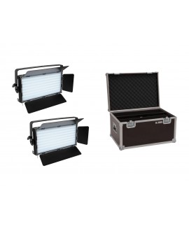 EUROLITE Set 2x LED PLL-480 CW/WW Pannello + Custodia Ribalte & Ciclorama
