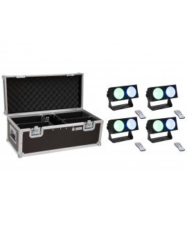 EUROLITE Set 4x LED CBB-2 COB RGB Leiste + Case LED BAR