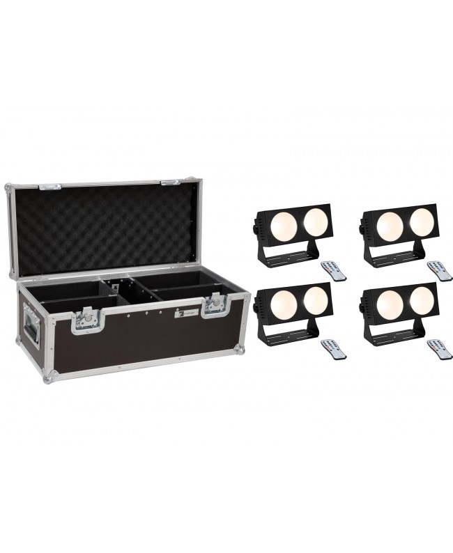 EUROLITE Set 4x LED CBB-2 COB WW Leiste + Case LED BAR