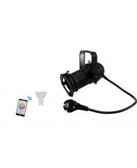 EUROLITE Set PAR-16 Spot bk + LED GU10 RGB/WW/CW WiFi Parcans