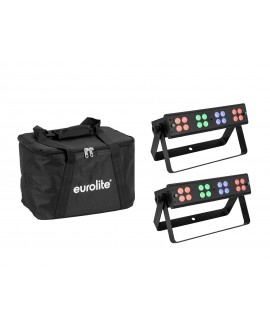 EUROLITE Set 2x LED Silent Bar 16x4W RGB/WW + Soft Bag LED BAR