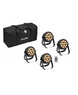 EUROLITE Set 4x LED PARty Spot Silent RGB/WW with Soft Bag LED PAR