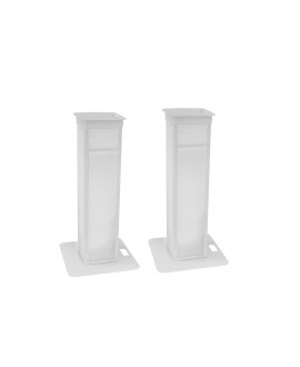 Eurolite 2x Supporto da palco variabile con copertura e borsa, bianco Supporti per luci