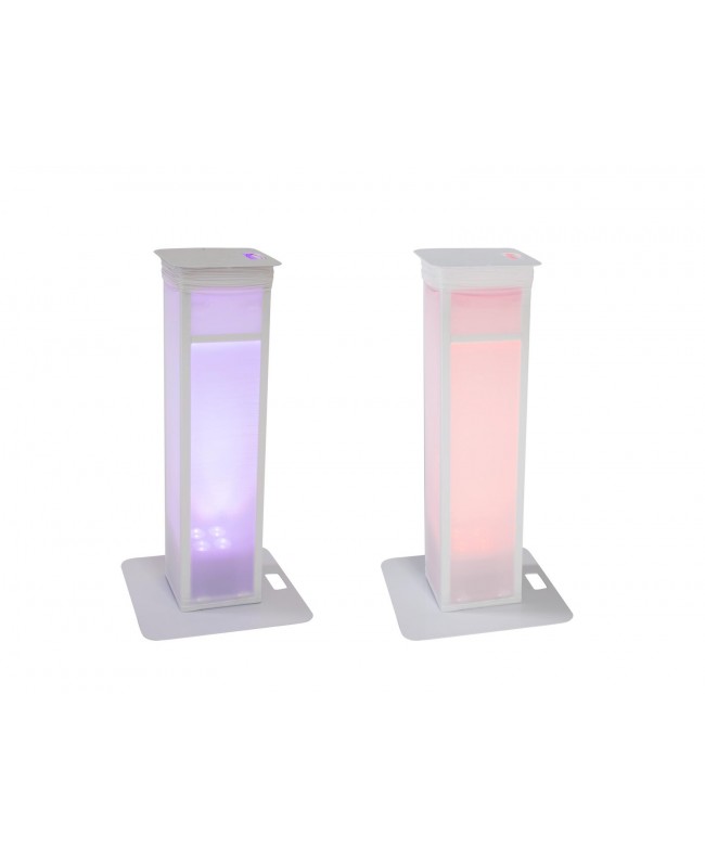 Eurolite 2x Supporto da palco variabile con copertura e borsa, bianco Supporti per luci